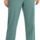 SANTINY Women's Cotton Sweatpants Yoga Lounge Casual Pants Open Bottom Sweat Pants for Women with Pockets (Green XS)