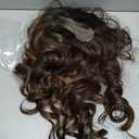 Synthetic Lace Front Wig for Women 13x4 Body Wave Dark Brown Highlight Wigs Pre-plucked Long Wavy 150% Density Heat Resistant Hair Daily Use 26 Inch