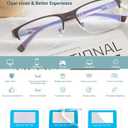 Multifocus Reading Glasses Men Bifocal No Line Progressive Multifocal Reader Blue Light Computer Frame Eyeglasses 2pk
