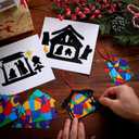 30 Sets Christmas Nativity Craft Kit for DIY Christian Religious Nativity Scene Christmas Tree Ornaments Jesus Sunday Craft for Xmas DIY Party Supplies