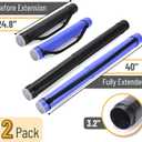 Mr. Pen- Poster Tube, 2 Pack, Black and Blue, Extendable Poster Tube with Strap, Poster Carrying Case, Telescoping Tube, Art & Poster Transport Tubes, Poster Tubes for Storage, Poster Holder Tube