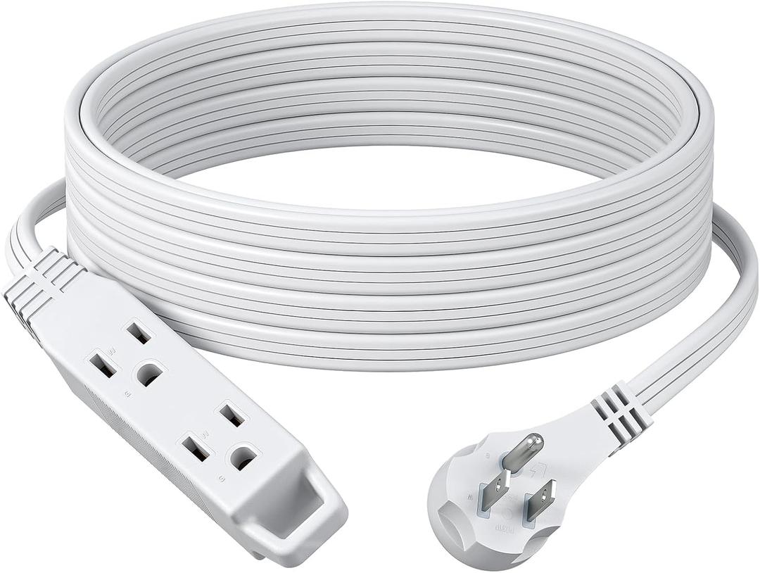 DEWENWILS 20FT Extension Cord with 3-Prong Flat Plug, 16/3 SPT-3 Flat Wire