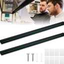 Irenare 2 Pcs Ticket Holder for Restaurants 36/48/60" Ticket Check Rack Order Holder Rail Display Slide Rack for Commercial Kitchens Cafes Pubs Bars Display Paintings Posters Charts (48 Inch,Black)