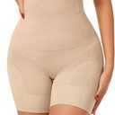 Vertvie Shapewear for Women Tummy Control High Waisted Body Shaper Shorts Butt Lifting Thigh Slimmer Girdles Under Dresses, Size 2XL, Beige