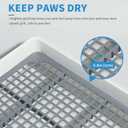 Oncpcare 22x18 Super Large Rabbit Litter Box with Grate for Cage, Extra Large Bunny Restroom Tray Pan Toilet, Fits 2 Rabbits