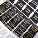 XKDOUS Leather Black Bible Tabs, Laminated Large Print Gold Foil Bible Tabs for Men Women, 75 Bible Chapter Tabs, Bible Index Tabs, Bible Book Tabs (Black)