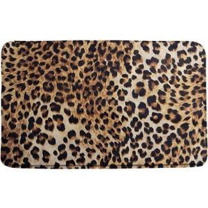AEMBEE Leopard Print Bath Mat Cheetah Wild Safari Skin Powerful Animal Big Cat Panthera Wildlife Fur Modern Art Bathroom Mat Rug Memory Foam Doormat，17.8x29.5 Inch