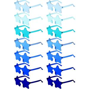 Matcheck 14 Star Shaped Rimless Sunglasses Transparent Candy Color Glasses Irregular One Piece Fun Party Eyewears Teen Adult (Blue Ombre) Matcheck 14 Star Shaped Rimless Sunglasses Transparent Candy Color Glasses Irregular One Piece Fun Party Eyewears Teen Adult (Blue Ombre)