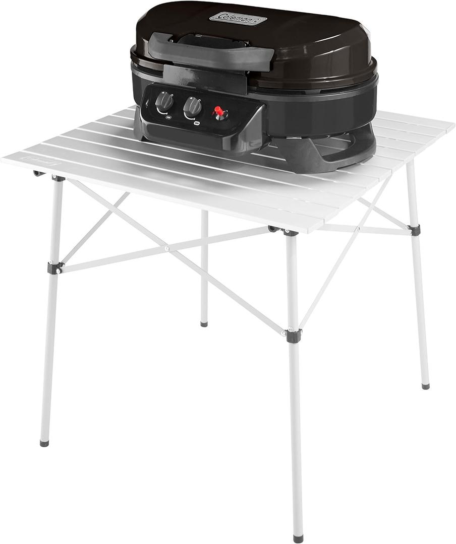 Coleman RoadTrip 225 Portable Tabletop Grill, 2-Burner Gas Grill with Matchless Ignition & Adjustable Temperature Control, 11,000 BTUs of Power for Grilling, Tailgating, Camping, BBQ, & More (Black)