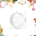 10pcs Clear Christmas Ornaments Balls: Plastic Fillable Balls 8cm DIY Craft for Christmas, Birthday, Wedding, Party and Home Decoration