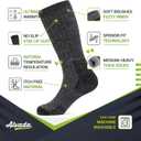 Alvada Mens Merino Wool Crew Socks Thermal and Warm Socks for Winter Work Hiking Running 3 Pairs (Small-Medium)