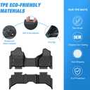 Nilight TPE Floor Mats for Dodge Ram 1500 Quad Cab 2013-2018, Dodge Ram 1500 Classic Quad Cab 2019 2020 2021 2022 2023 2024 (NOT for New Body) All Weather Custom Fit Heavy Duty Floor Liners