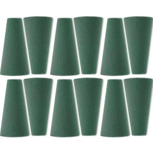 Shihanee 12 Pcs Floral Foam Cones for Artificial & Fresh Flowers, 4.72 x 2.8 Inch Wet & Dry Green Foam Blocks for Cemetery Vase Inserts, Wedding Centerpieces, and DIY Flower Arrangement Supplies