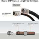 Giraffe Tools Garden Hose 5/8", Custom Length, Heavy Duty, No Kink, Flexible, Rubber Garden Hose, Leakproof Water Hose, 600 Burst PSI, 5ft Male to Female Hose