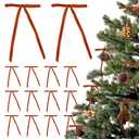 AIMUDI Orange Velvet Christmas Tree Bows 4.5" x 7" Wreath Bows Christmas Bows for Holiday Crafts, Wreaths, Garlands, Staircase, Gift Wrapping, Home Outdoor Winter Christmas Decorations, 24 PCs