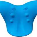 Cervical Neck Shoulder Stretcher Massage Pillow Traction Device Relieve Pain Cervical Spine Correction Pillow(Blue)