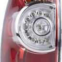 Boine Tail Light Left Driver Side Tail Light Compatible With 2005-2015 Toyota Tacoma Pickup Rear Light Brake Lamps LED Lens Bulb and Harness Included (Left Driver Side)