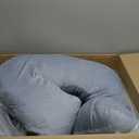 Pharmedoc Pregnancy Pillows, U-Shape Full Body Pillow -Removable Cover Jumbo Size - Gray - Pregnancy Pillows for Sleeping - Body Pillows for Adults, Maternity Pillow and Pregnancy Must Haves