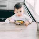 Eascrozn Toddler Plates 3 Pack, Divided Suction Plates for Baby, 100% Food Grade Silicone Baby Plates, Non-Slip, Baby Led Weaning Supplies, Microwave & Dishwasher Safe