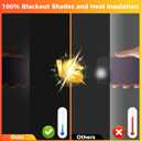 100% Blackout Curtains for Bedroom 2 Pack 118"x57" Portable Window Blinds Cover Adhesive Thermal Blackout Blinds No Drill Guard Blind Window Shades Temporary Room Darkening Shades for Skylight RV Dorm