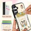 Shorogyt for Samsung Galaxy S25 Cute Kawaii Leather Phone Case - Compatible with Magsafe Wallet Magnetic Credit Card Holder Fashion Butterfly Design Phone Cover for Women Girls, Fits 7 Cards