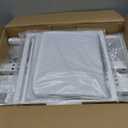 Somdot Laundry Hamper with Fabric Drawer and Shelves, Laundry Basket Sorter with 15.8 Gallons (60L) Pull-Out and Removable Bag, White Leather