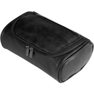 Personalized Small Toiletry Bag for Men,Premium Quality Durable and Stylish Travel Organizer for Travel, Grooming and Personal Care,Waterproof Leather Dopp Kit Gift for Father's Day (Black)