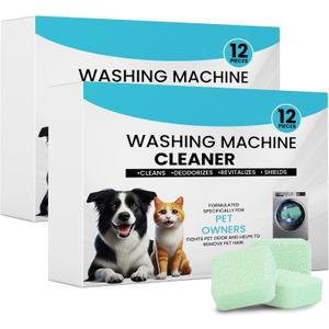 Loopeer 36 Pcs Washing Machine Cleaner Tablets Bulk 18 Month Supply Washer Machine Cleaner Pet Hair Remover for Laundry HE, Front & Top Load Washer Removes Residue, Pet Hair, Odors, Septic Safe