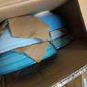 vancasso Bonita Stoneware Dinnerware Sets 24 Pieces Service for 6, Hand-Painted Spiral Dishes Set, Ceramic Kitchen Plates and Bowls Sets-Microwave and Dishwasher Safe (Blue,24 Pcs)