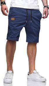 Men's Casual Classic Fit Athletic Workout Golf Cotton Cargo Shorts With 4 Pockets for Summer Beach, Extra Large , Navy Blue 