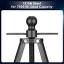 A-KARCK Gooseneck Tripod Stabilizer for 5th Wheel or Trailer, Fifth Wheel Adjustable Tripod Stabilizer with 7500lb Load Capacity, 2-5/16 inch Ball
