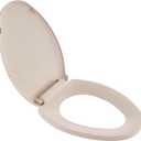American Standard 5257A65MT.021 Cardiff Slow-Close Elongated Front Toilet Seat, Bone
