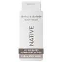 Native Body Wash Contains Naturally Derived Ingredients | For Women & Men, Sulfate, Paraben, & Dye Free Leaving Skin Soft and Hydrated | Santal & Leather 18 oz