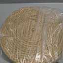 Round Woven Placemats Set of 6, Natural Water Hyacinth Place mats, 12 inch Rattan Placemats Wicker Placemats Farmhouse Boho Braided Heat Resistant Outdoor Placemat Patio Table Place Mats