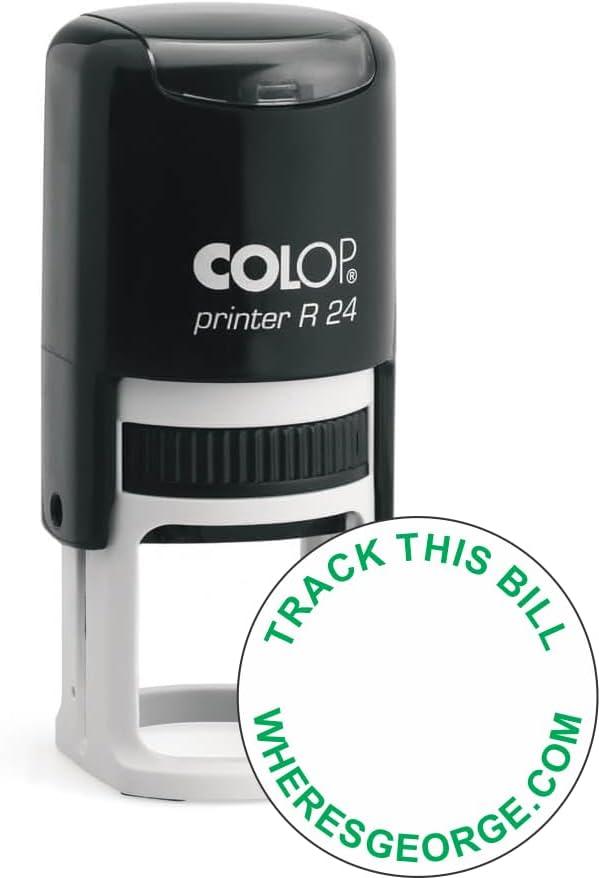 Where's George Round Rubber Stamp (Green)