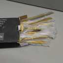 40 Piece Gold Silverware Set for 8, Terlulu Stainless Steel Flatware Set, Gold Cutlery Set Utensils Set, Tableware Include Forks Knives Spoons for Home Kitchen Restaurant Wedding, Satin Finish