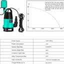 Sump Pump, Prostormer 1HP 3700GPH Submersible Clean/Dirty Water Pump with Automatic Float Switch for Pool, Pond,Garden, Flooded Cellar, Aquarium and Irrigation(Green)