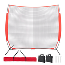 7x7ft /10x16ft /10x20ft Portable Sport Net with Handbag and 12 Ground Nails. Stable Backstop Net for Softball, Lacrosse, Soccer, Baseball. Ball Stop Equipment for Backyard Garden TrainingOnly Block