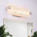 Osimir Brushed Nickel Bathroom Vanity Light, 16.5 Inch 10W Dimmable LED Bathroom Light Fixture Over Mirror, Modern Crystal Bar Wall Sconce Lighting for Bath, 3CCT, OSMM50012BN