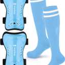 Hryrbay Kids Soccer Shin Guards and Socks Toddler Soccer Shin Pads Protective Defender Gear for Boys Girls Ages 3-15 Great for Training, Matches, Inspired by The World Cup