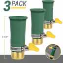 IMPRESA Silicone Hose Adapter - Green, 3/4-Inch, Pack of 3 - Water Hose to Sink Faucet Adapter - Universal Faucet Connector with Clamp - Slip-On Connector