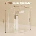Bathroom Counter Organizer Countertop 2 Tier Storage Acrylic Corner Makeup Organizer for Makeup, Perfume, Vanity, Spice Rack, Bathroom Sink, Coffee Station(Clear), Fan-shaped