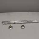 Shower Curtain Rod 32-47 Inches Adjustable, Non-Slip Spring Tension Shower Rod for Bathroom, Window, Room Divider, Brush Nickel