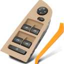 YHTAUTO Master Power Window Switch Driver Side Replacement for BMW 328I 328XI 330I 330XI 335I 335XI 335D M3, 18 Pins, with Power Folding Mirrors Window Control Switch