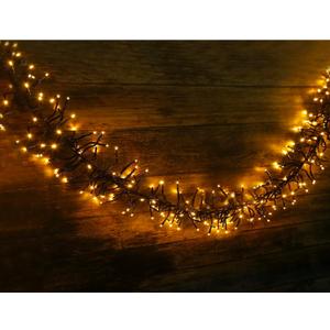 LED Cluster Lights, 400 LED Warm White Christmas Lights, 19.56FT Twinkle Christmas Tree Lights Outdoor, 8 Modes Plug in Fairy Lights for Xmas, Tree, Garland, UL Certification, Black Wire