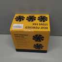 Tomersun Wood Stove Fan 8 Blades Heat Powered, Fireplace Fan Woodstove for Heater (Included Bracket), Wood Burning Stove Non Electric Thermoelectric Thermal Fan w/Thermometer (Full Medium)