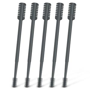 MIVZO 5PCS 2-in-1 Nasal Hair Cutter, Double-Sided Nose Hair Trimmer Upgrade, Manual Nose Trimmer Portable with Soft Cleaning Brush for Women and Men (Gray)