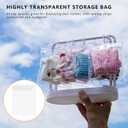 2 x Doll Clothes Organizer with 20 PVC Clear Bags - Detachable Hanging Rack with Tiered Design & 20 Hooks, Wardrobe Storage for 7 Inch Fashion Dolls