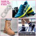 Rhinestone Shoe Laces, Glitter Rope Shoelaces for Sneakers, Round Crystal Bling Shoe Lace (1 Pair, 120cm, White)