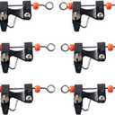 Fishing Downrigger Release Clip for Trolling, Adjustable Tension Planer Board Clips Downrigger Fishing Kite for Trolling Offshore Fishing Accessories (Orange(6 Pcs))